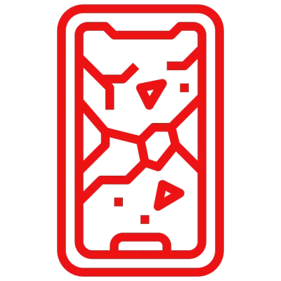 RED-Broken-Phone Cracked mobile phone icon for data recovery at Payam.
