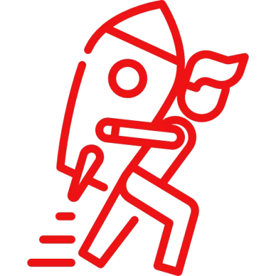 Red-Rocket-Man Man with rocket icon for persistent data recovery at Payam