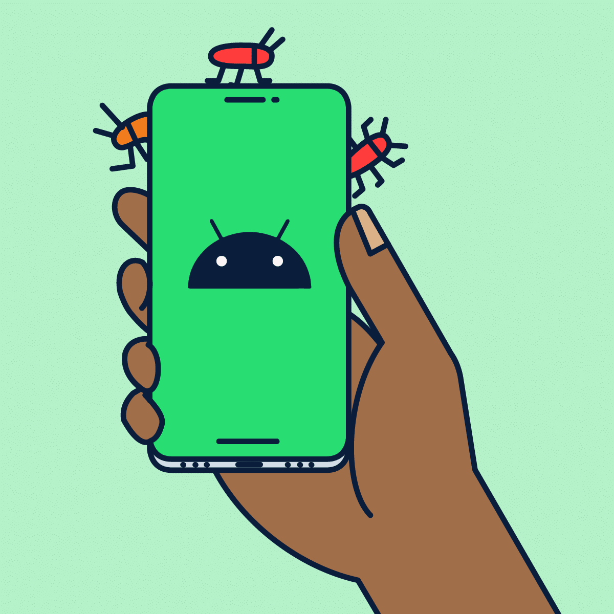 Virus malware scanning icon mobile phones Australia