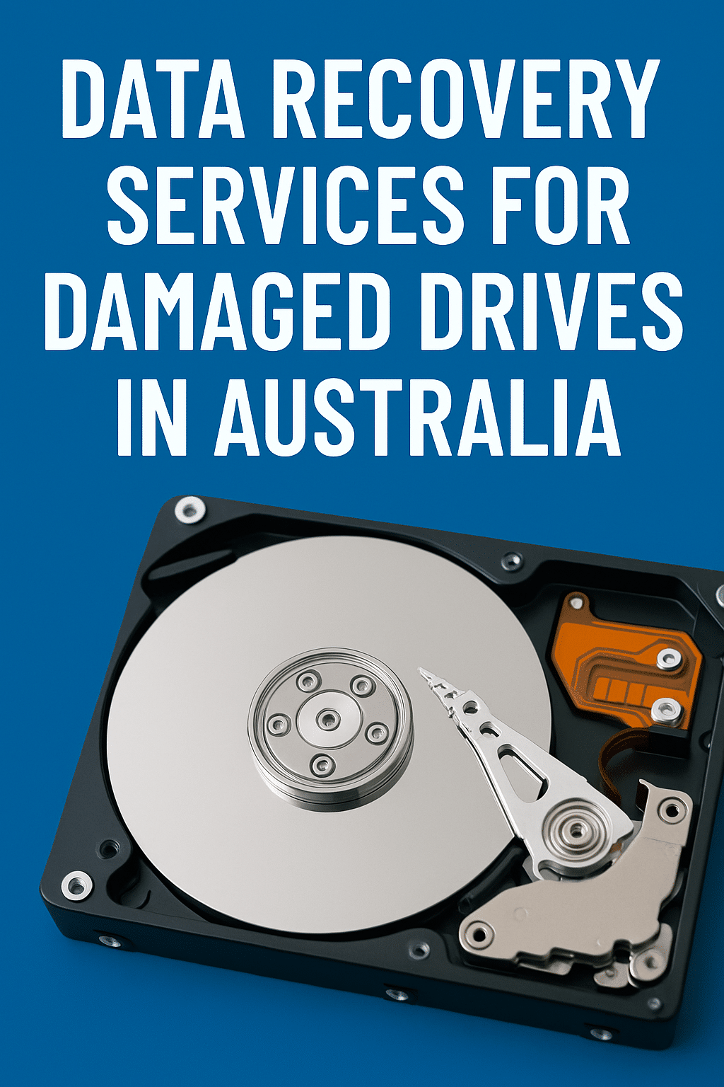 Data recovery services for damaged drives in Australia with open hard drive