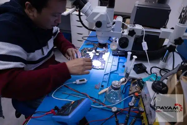 MacBook liquid damage data recovery case study logic board corrosion