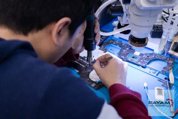 MacBook A1707 coffee spill case study using Lifeboat connection to access onboard storage