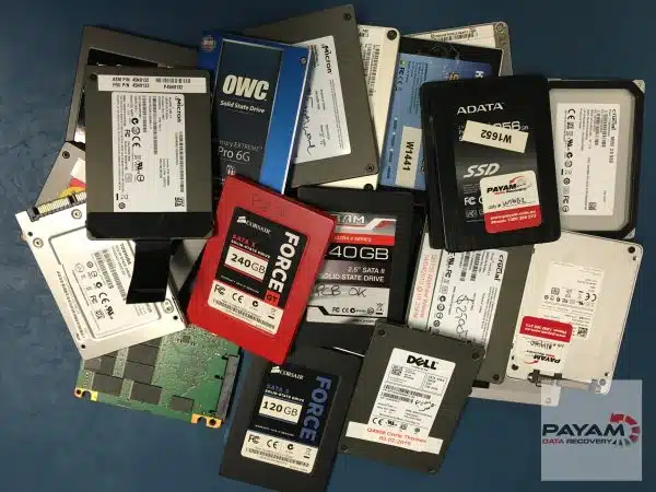Payam Data Recovery’s basket of SSDs for data recovery in Perth lab