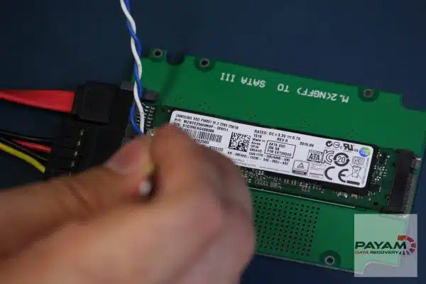 Payam Data Recovery technician repairing SSD in Sydney for professional data recovery services