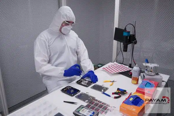 Payam Data Recovery Sydney cleanroom experts performing Seagate hard drive data recovery.