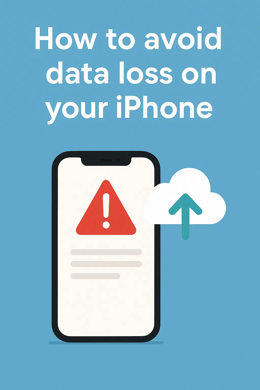 Smartphone with data backup reminder on screen at Payam Data Recovery Melbourne, experts in iPhone data recovery.