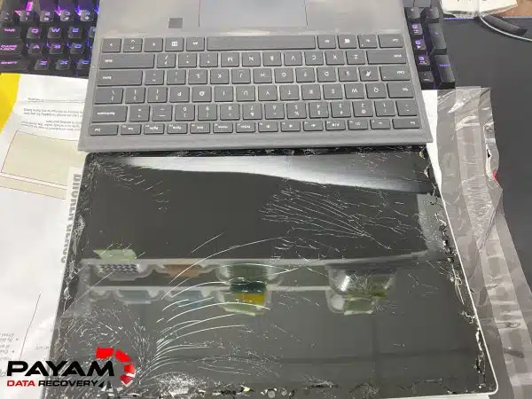 Surface Laptop coffee spill case study showing logic board corrosion repair