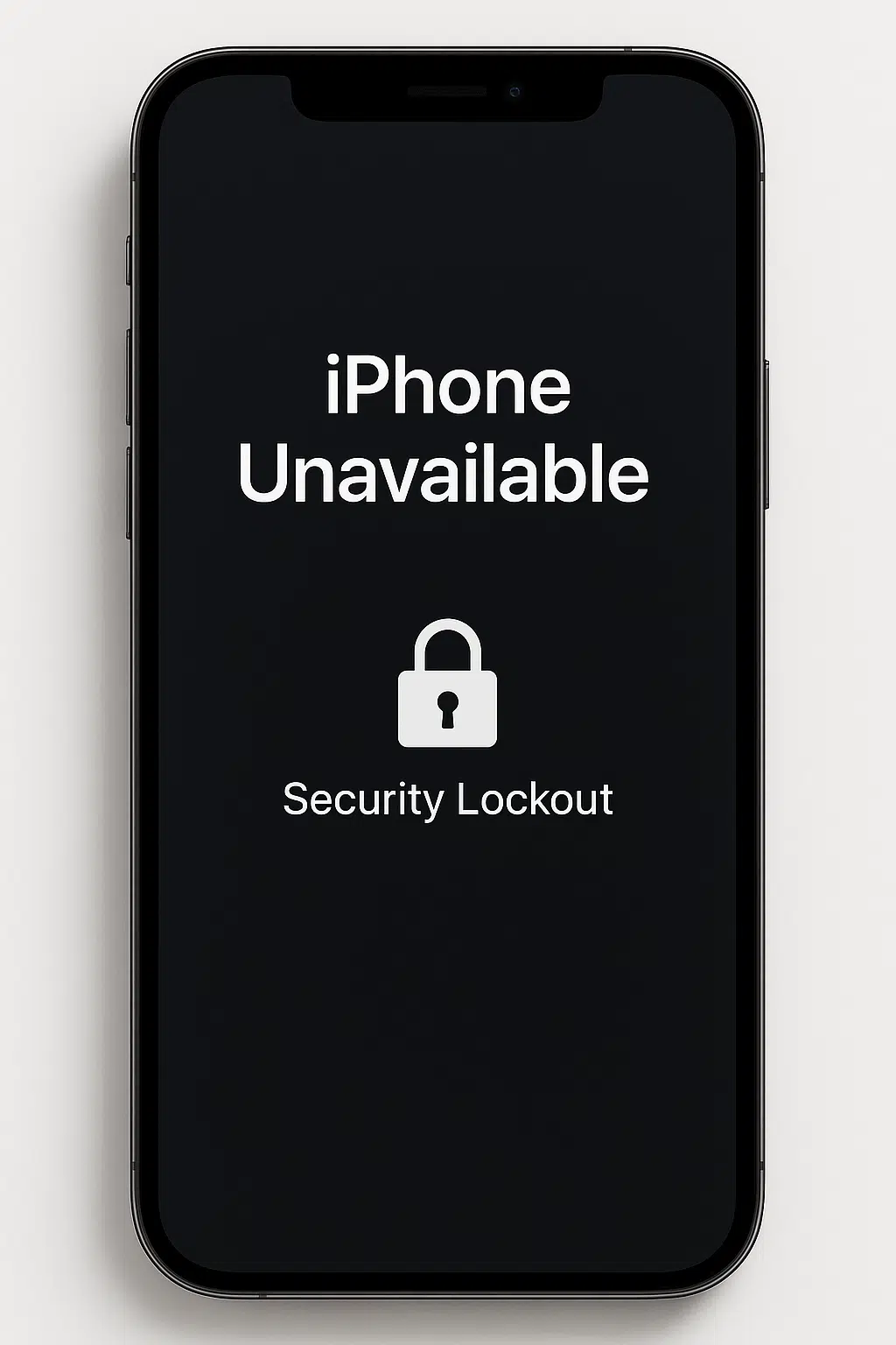 iPhone Unavailable error on an apple iPhone