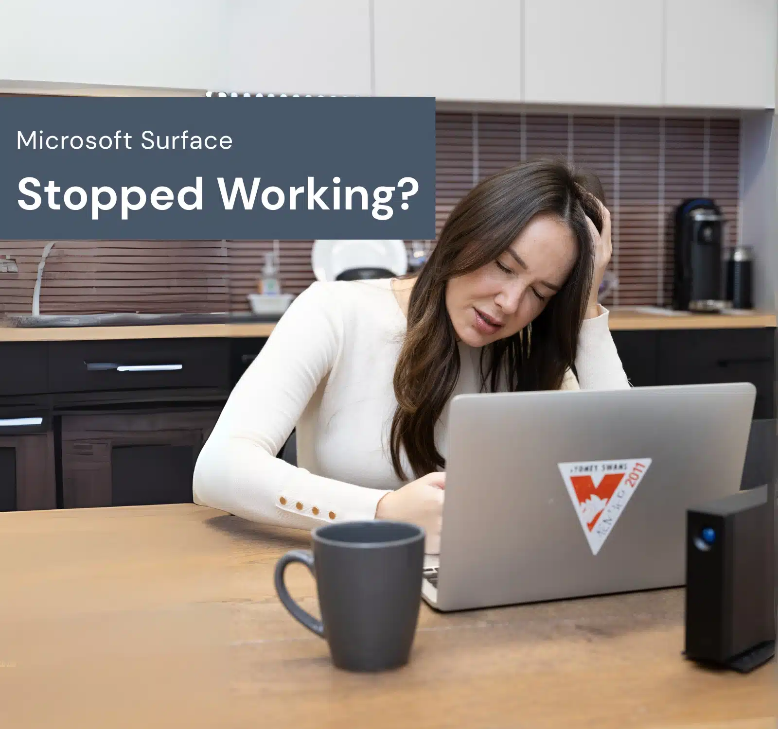 Distressed customer at Payam Data Recovery Sydney facing data loss from a failed hard drive, phone, or USB device.