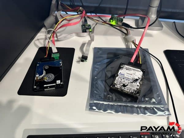 Technician handling WD MyBook External USB hard drive not detected case