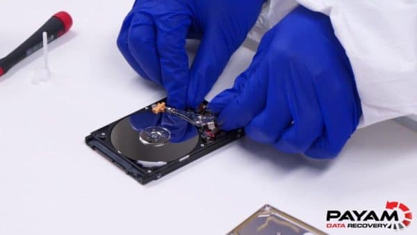 Seagate clicking drive case study - head and platter inspection at Payam Data Recovery Perth