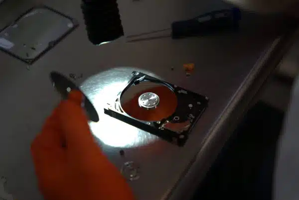 HDD platter damage diagnosed from WD MyBook external USB hard drive not detected case at Payam