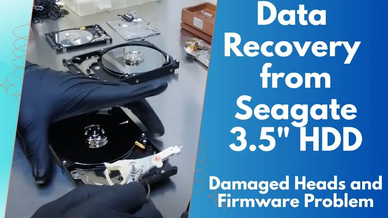 Recover data from a failed Seagate 3.5 hard drive with damaged heads + firmware problem