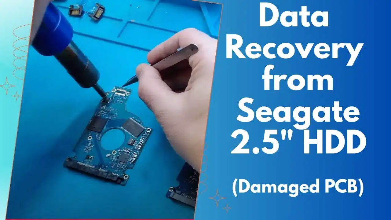 Seagate 2.5 HDD with a damaged PCB