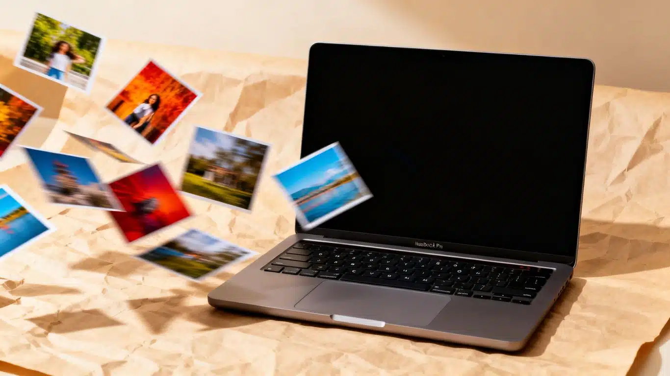 MacBook Pro with recovered photos