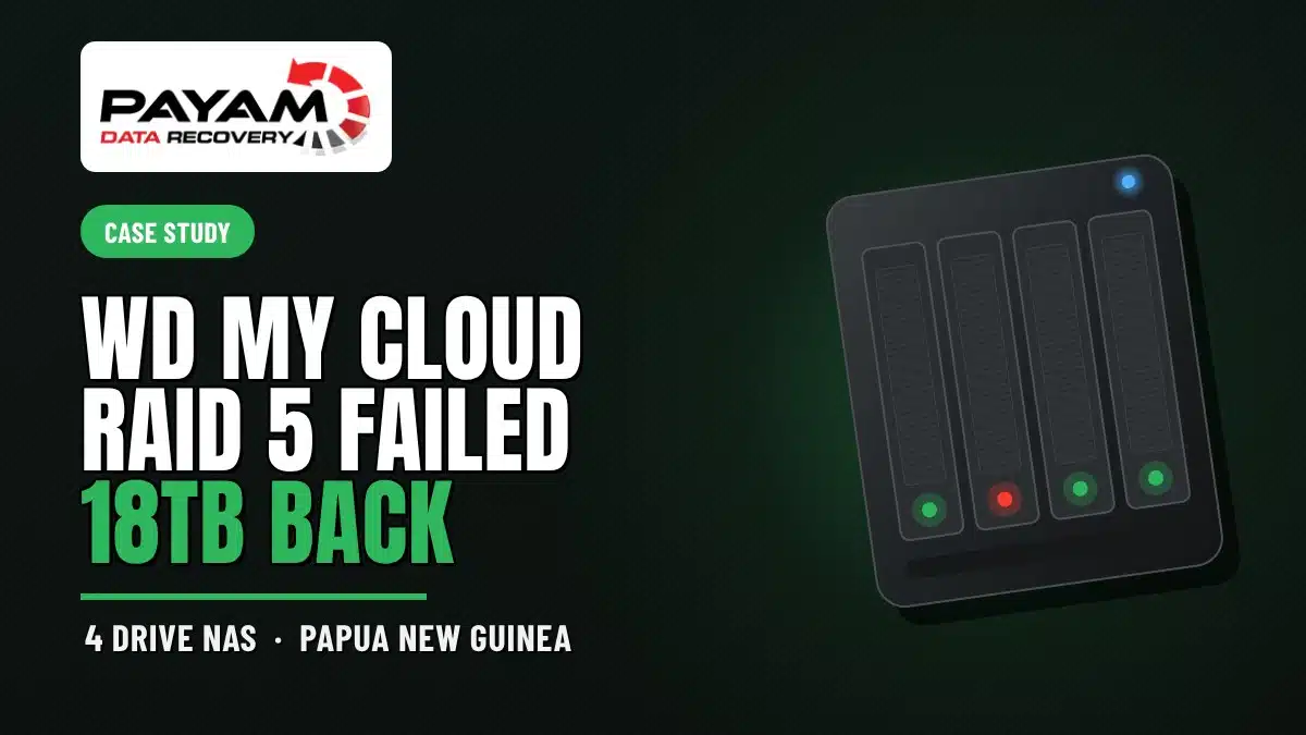 Case study graphic: WD My Cloud RAID 5 Failed, 18TB Back